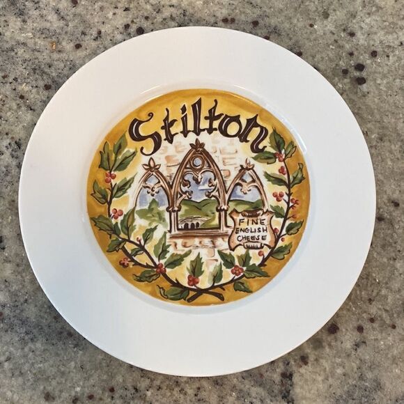 Restoration Hardware Set of 4 Cheese Themed Appetizer Plates - Picture 5 of 9